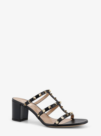 Valentino Garavani Rockstud Leather Sandals With Iconic Side Studs