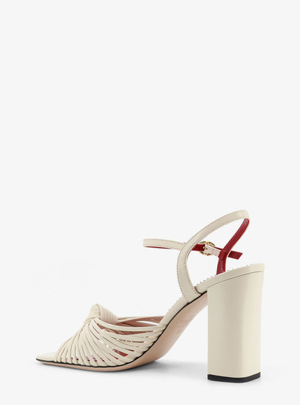 Valentino Garavani Vg Annet Leather Sandals With Metal Vlogo