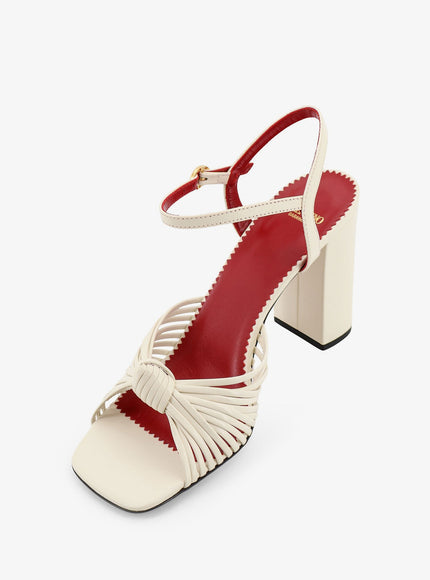 Valentino Garavani Vg Annet Leather Sandals With Metal Vlogo