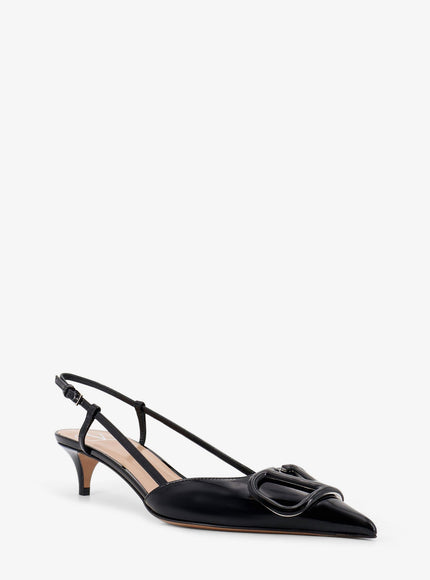 Valentino Garavani Patent Leather Pumps With Vlogo Signature On The Front