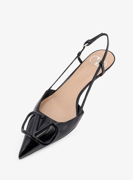 Valentino Garavani Patent Leather Pumps With Vlogo Signature On The Front
