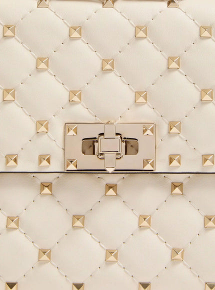 Valentino Garavani Rockstud Spike Leather Crossbody Bag With Iconic All-Over Studs