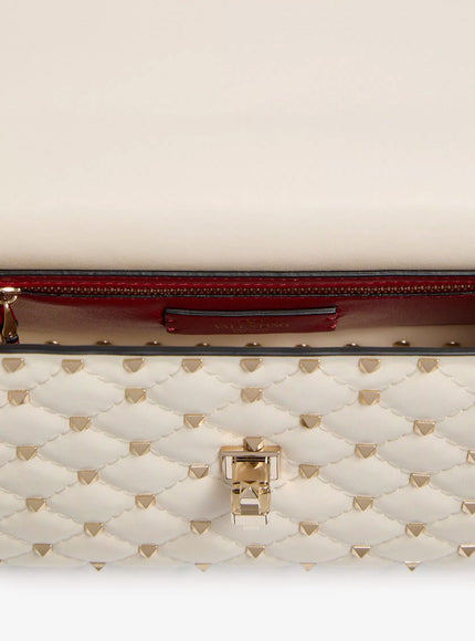 Valentino Garavani Rockstud Spike Leather Crossbody Bag With Iconic All-Over Studs