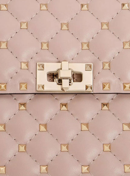 Valentino Garavani Rockstud Spike Leather Crossbody Bag With Iconic All-Over Studs