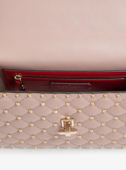 Valentino Garavani Rockstud Spike Leather Crossbody Bag With Iconic All-Over Studs