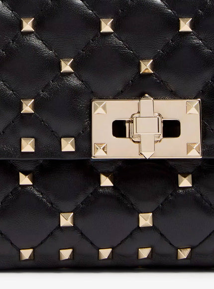 Valentino Garavani Rockstud Spike Leathercrossbody Bag With Iconic All-Over Studs
