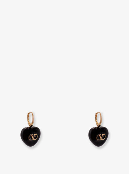 Valentino Garavani Coeur Royal Metal Earrings Uni Oro Nero