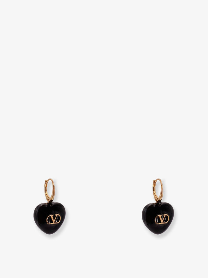 Valentino Garavani Coeur Royal Metal Earrings Uni Oro Nero