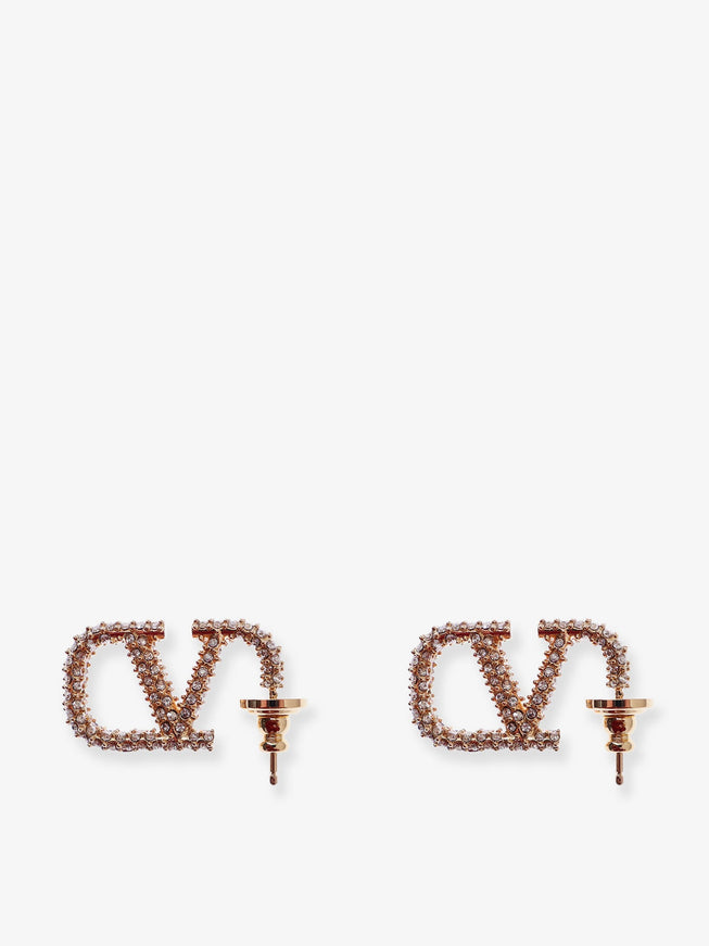 Valentino Garavani Vlogo Signature Earrings With Swarovski® Crystals Uni Oro 18 Crystal Silver Shade