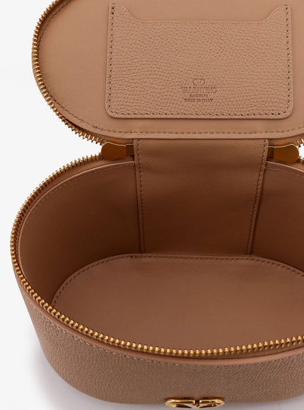 Valentino Garavani Leather Vanity Bag With Vlogo Signature
