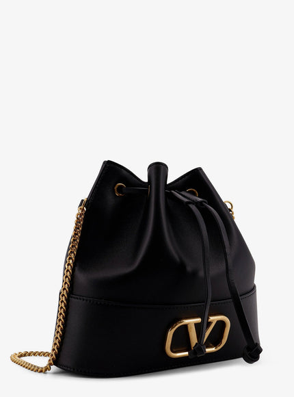 Valentino Garavani Leather Bucket Bag With Vlogo Signature