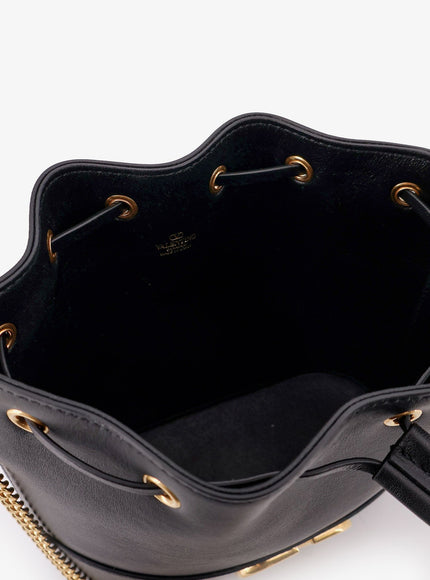Valentino Garavani Leather Bucket Bag With Vlogo Signature