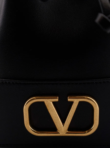 Valentino Garavani Leather Bucket Bag With Vlogo Signature