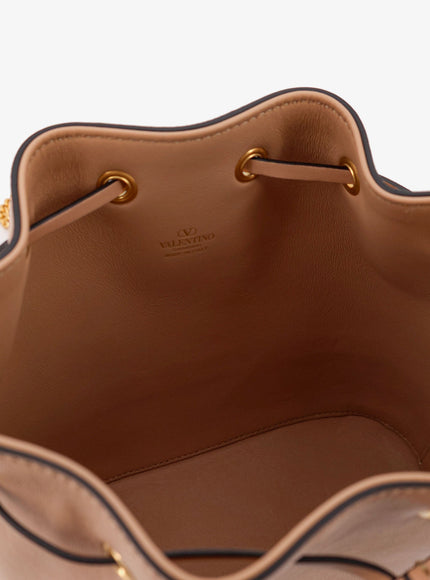 Valentino Garavani Leather Bucket Bag With Vlogo Signature