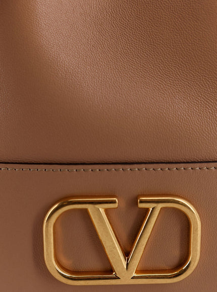 Valentino Garavani Leather Bucket Bag With Vlogo Signature