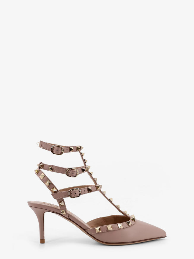 Valentino Garavani Rockstud Leather Pumps Poudre