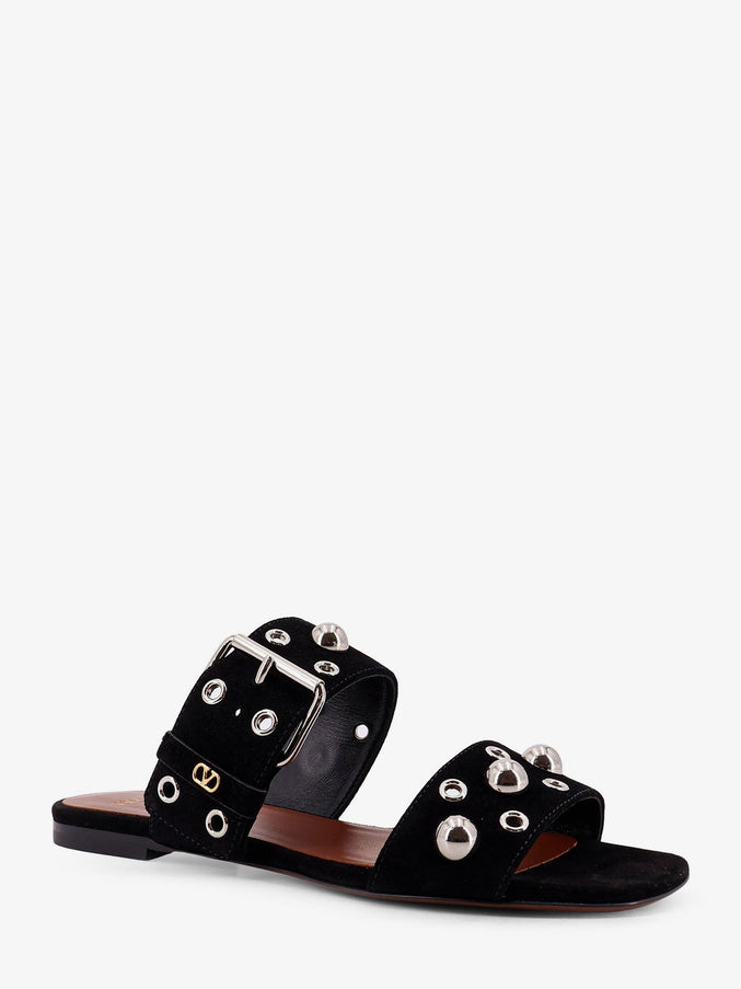 Valentino Garavani Suede Sandals With Side Metal Vlogo