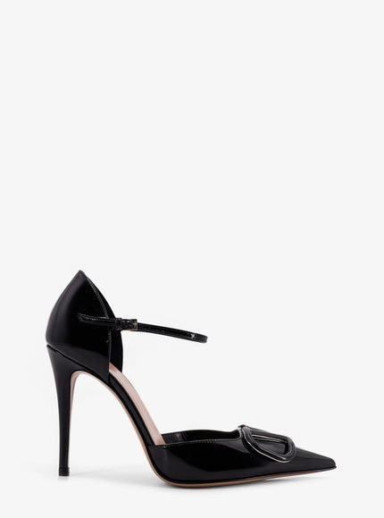 Valentino Garavani Patent Leather Pumps With Vlogo Signature Nero
