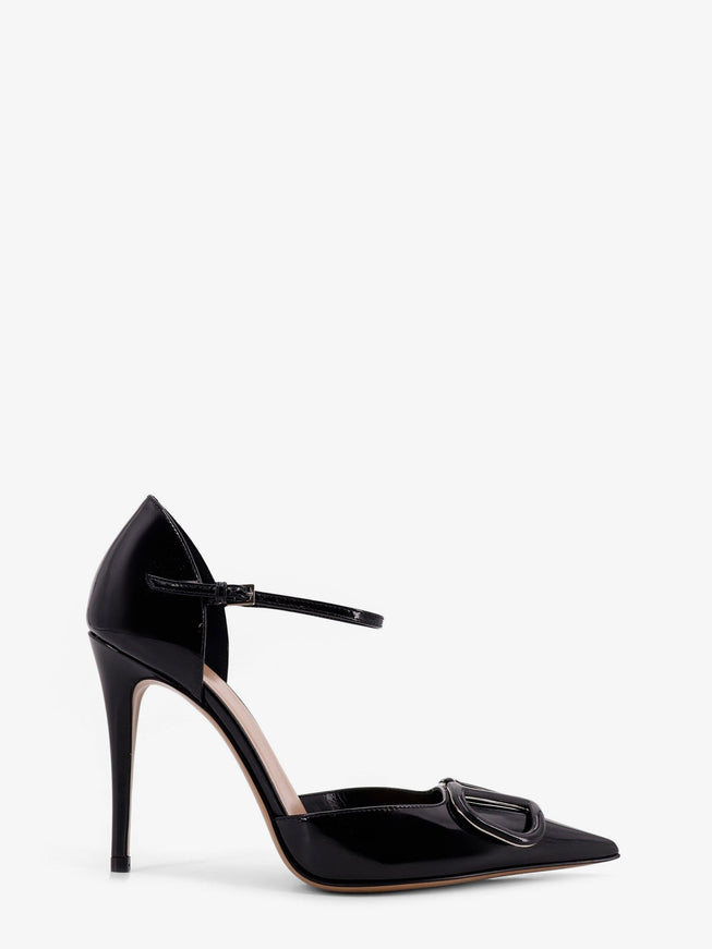 Valentino Garavani Patent Leather Pumps With Vlogo Signature Nero