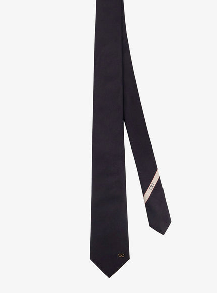 Valentino Garavani Valentie Silk Tie With Vlogo Signature Detail