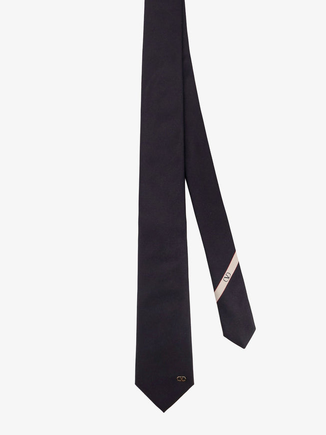 Valentino Garavani Valentie Silk Tie With Vlogo Signature Detail
