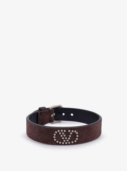Valentino Garavani Valentino Garavani Leather Bracelet Uni Testa Di Moro