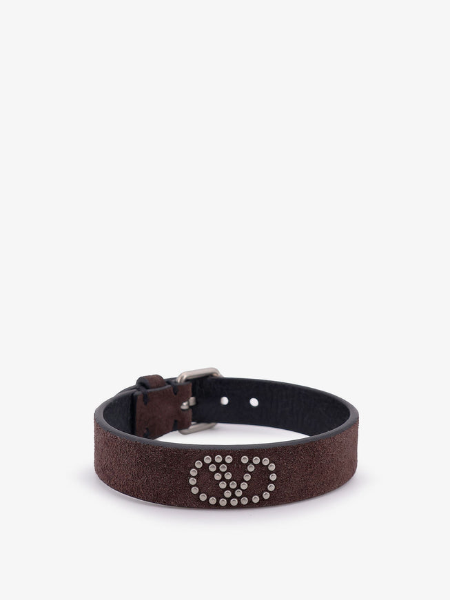 Valentino Garavani Valentino Garavani Leather Bracelet Uni Testa Di Moro
