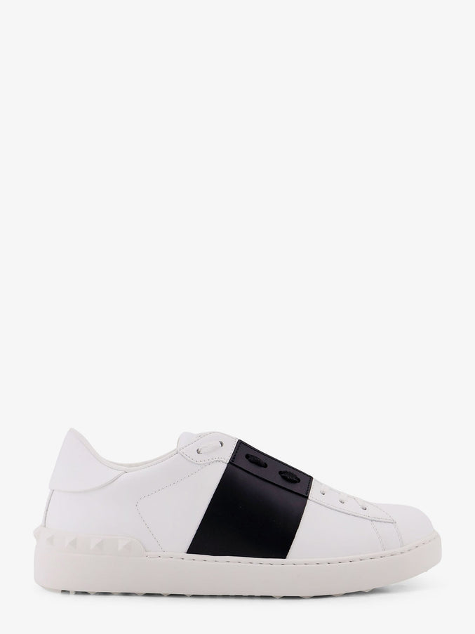 Valentino Garavani Open Leather Sneakers Bianco Nero