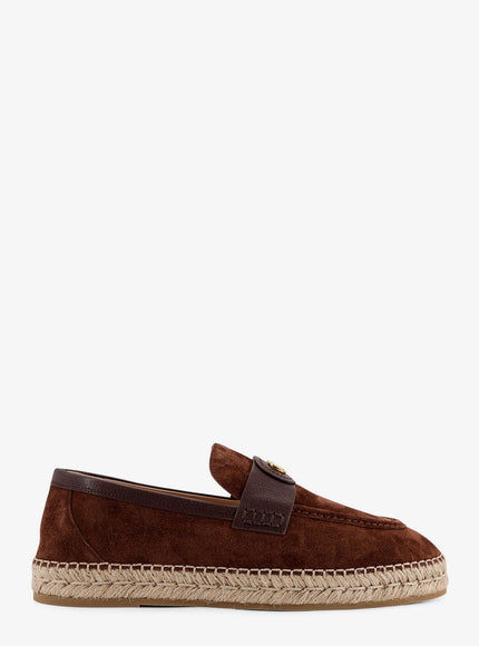 Valentino Garavani Suede Espadrilles With Vlogo Signature Bark Brown