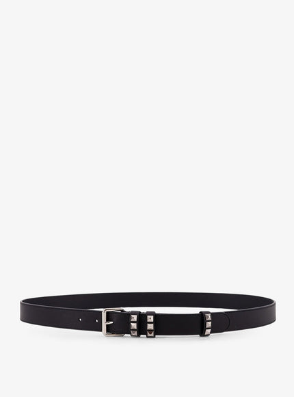 Valentino Garavani Flaneuse Leather Belt With Iconic Studs Nero