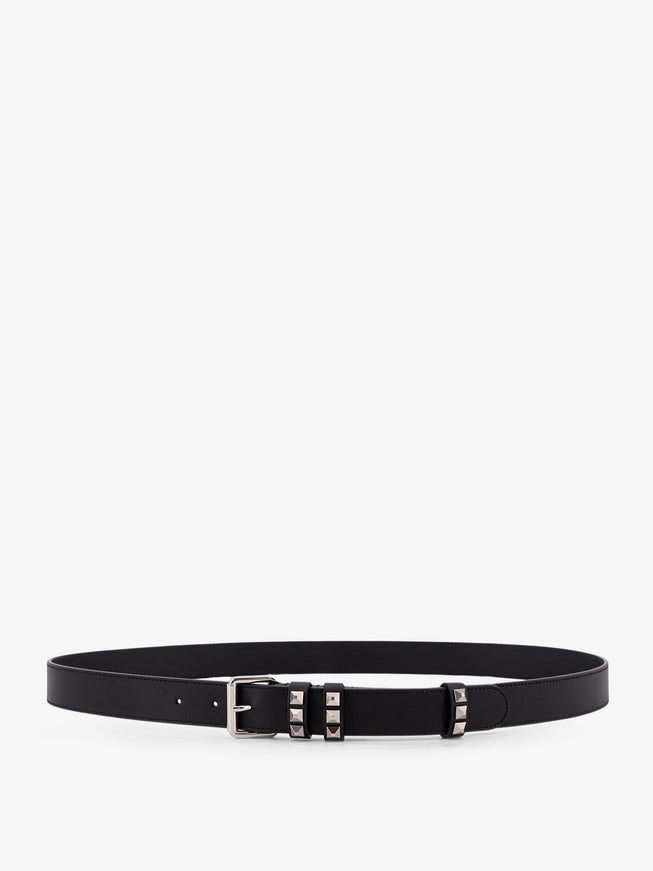 Valentino Garavani Flaneuse Leather Belt With Iconic Studs Nero