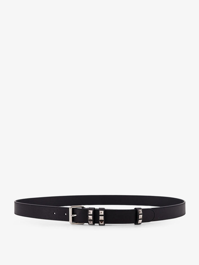 Valentino Garavani Flaneuse Leather Belt With Iconic Studs Nero