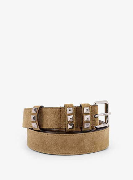 Valentino Garavani Flaneuse Suede Belt With Iconic Studs