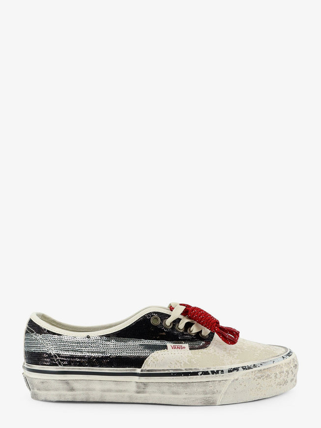 Vans Lx Authentic 44 Suede Sneakers With Micro-Sequin Detail On The Side Black White