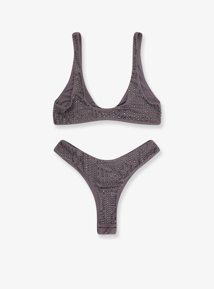 Venuja Nylon Bikini With All-Over Rhinestones