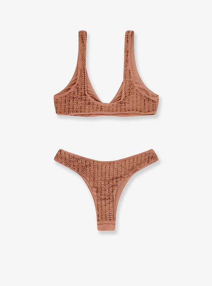 Venuja Nylon Bikini With All-Over Rhinestones