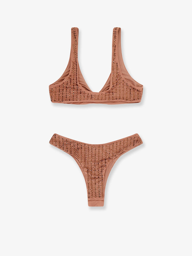 Venuja Nylon Bikini With All-Over Rhinestones