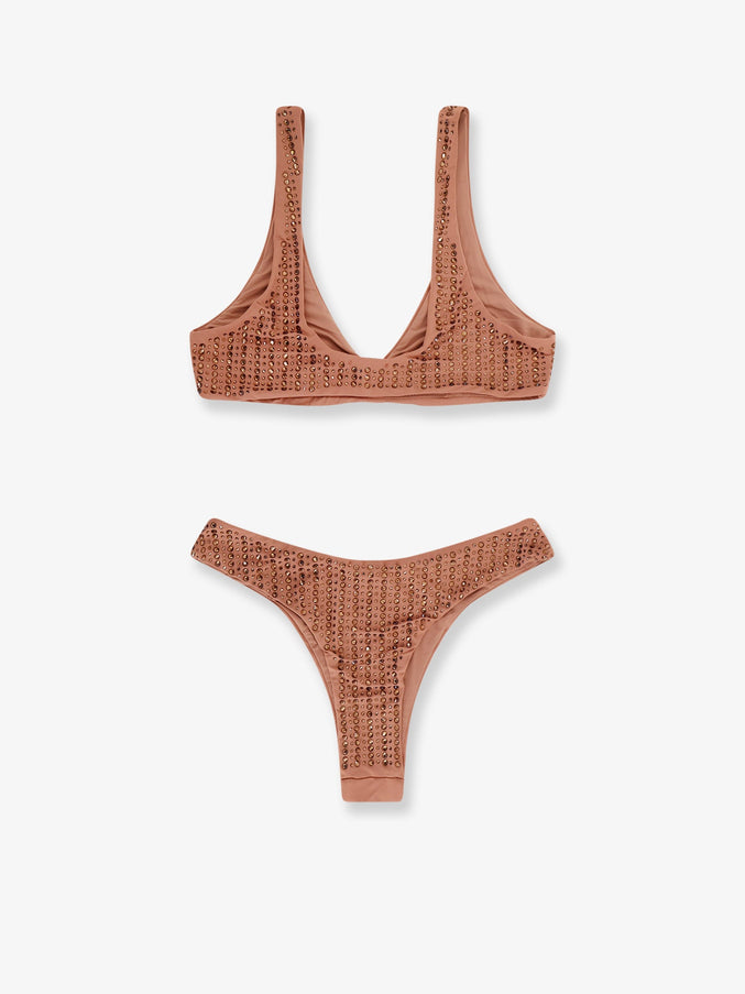 Venuja Nylon Bikini With All-Over Rhinestones