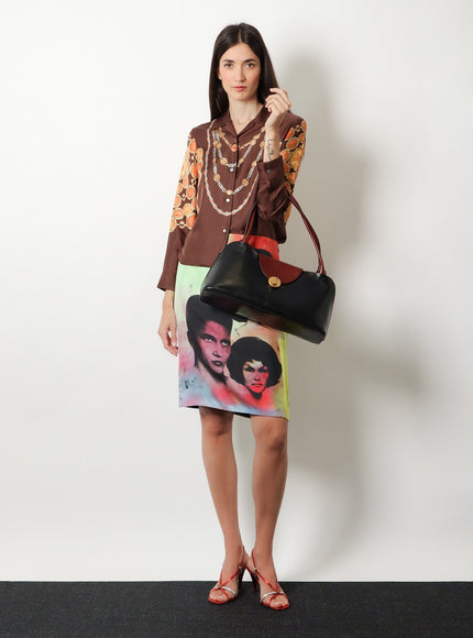Versace Vivian Leather Shoulder Bag