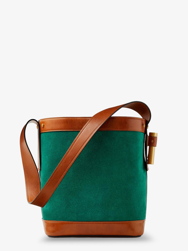 Versace Pivot Suede Bucket Bag