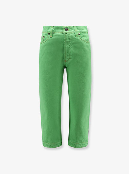 Versace Non-Stretch Cotton Trousers Palegreen