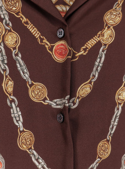 Versace Multicolor Silk Shirt