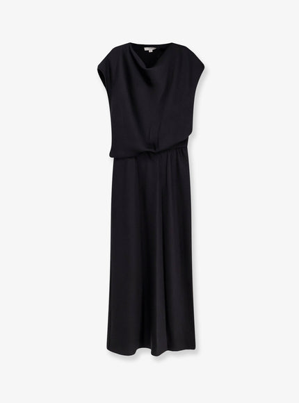 Vince. Satin Long Dress Black
