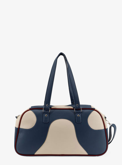 Walk In Paris Leather Crossbody Bag With Embroidered Logo On The Front