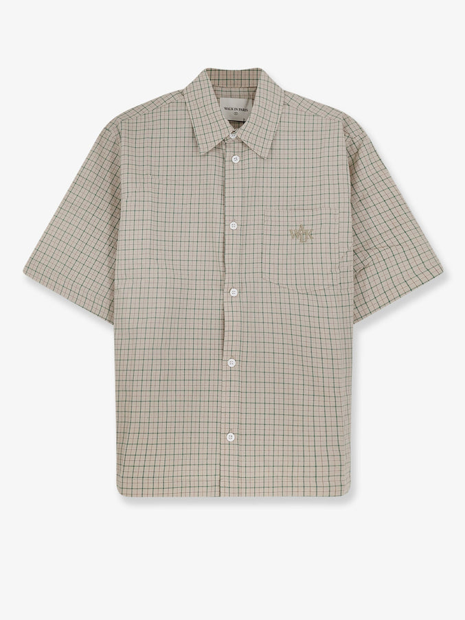 Walk In Paris Madras Cotton Shirt Beige