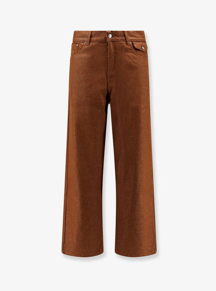 Walk In Paris Baggy Brown Denim Trousers Marron