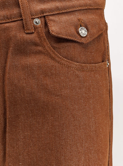 Walk In Paris Baggy Brown Denim Trousers