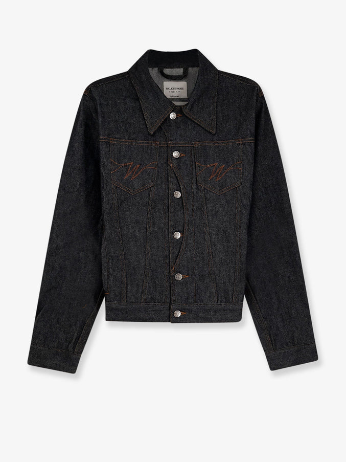 Walk In Paris Postman Dark Denim Jacket Bleu
