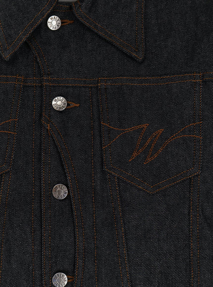 Walk In Paris Postman Dark Denim Jacket