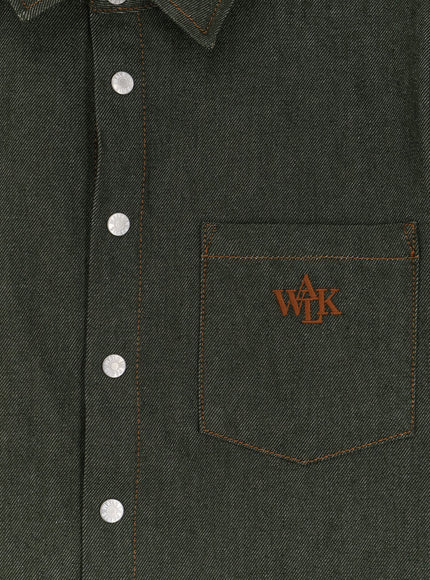 Walk In Paris Green Denim Shirt